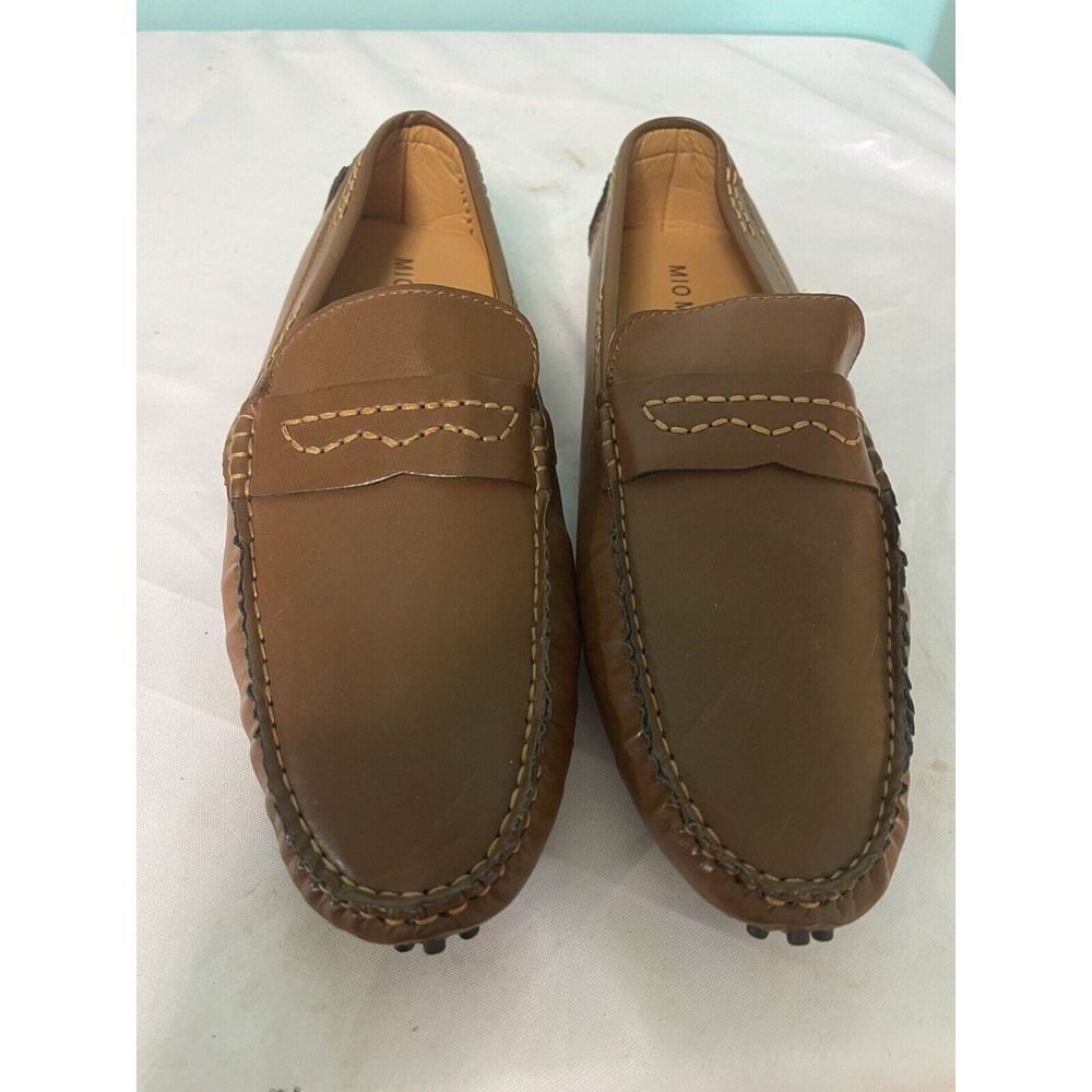 MIO MARINO Mens‎ Brown Comfort Speckled Round Toe Slip On Loafers Shoes 12 S-198